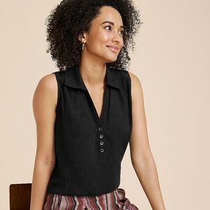 Johnny collar tank top